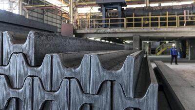 The Emirates Steel plant in Mussaffah. Antonie Robertson / The National