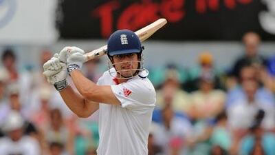Alastair Cook continued his series domination of the Australian bowlers, scoring an unbeaten 61 today.