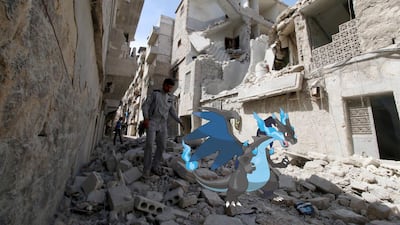 Khaled Akil’s ‘Pokemon Go in Syria’ poses questions about popular culture and conflict. Courtesy of the Artist