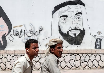 A mural in the city pays tribute to Sheikh Zayed, the UAE Founding Father. AFP