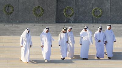 Commemoration Day was observed at the Wahat Al Karama memorial. Delores Johnson / The National