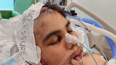 Cassius was allegedly attacked by a group of men armed with metal bars and a machete, who are said to have shouted racial slurs. He was with a group of young teenagers accused by the men of breaking their car window. Photo: Supplied