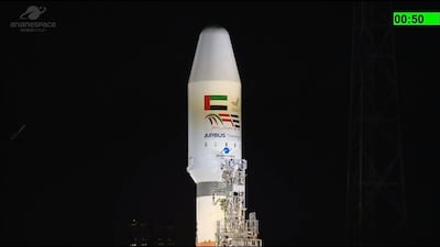 UAE's latest satellite Falcon Eye 2 launched into space early Wednesday morning from the French Guiana Space Centre in South America. All images are screenshots