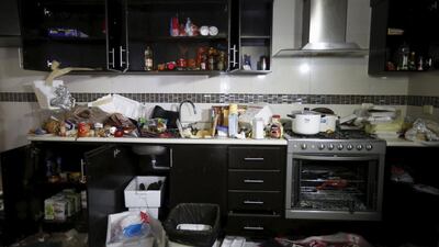 The kitchen at a safe house in Los Mochis in Sinaloa state, Mexico, where five people were shot dead during the hunt for El Chapo. Edgard Garrido / Reuters
