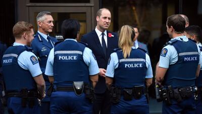 William meets with the first responders to the March 15 Christchurch attack. Reuters