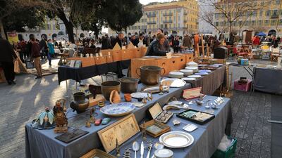 French flea markets, known as brocantes, can hold everything from glassware and art to furniture and trinkets. Getty Images