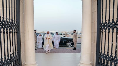 Dr Sheikh Sultan bin Mohammed Al Qasimi, Ruler of Sharjah and Sheikh Abdullah bin Salem bin Sultan Al Qasimi, Deputy Ruler of Sharjah, offered Eid Al Adha prayers at Al Badee Mussalla in the emirate. WAM
