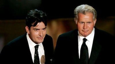 Charlie Sheen, left, and Martin Sheen. Vince Bucci / Getty Images