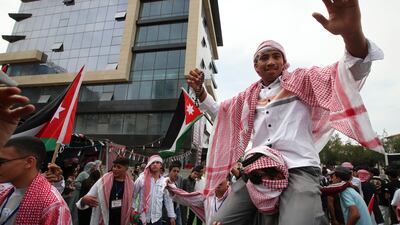 The royal wedding is a national celebration for Jordan's 11 million people and for many across the Middle East. AP