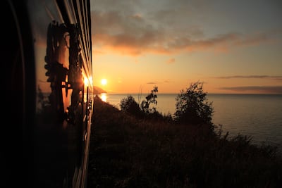 A view from the Trans-Siberian Express at sunrise. Getty Images