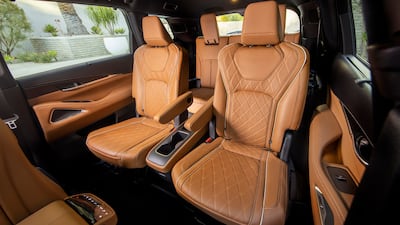 A tip-forward second row allows access to the third-row seats without having to remove the child restraint from its tethers