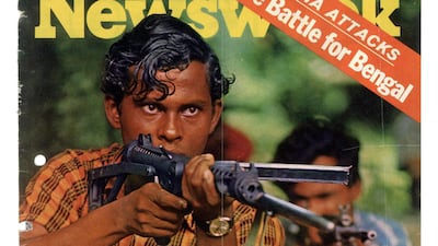 Magazine cover of Newsweek, 6th December 1971. Indian soldiers were participating in the war in to compel Pakistani military to surrender. Courtesy Liberation War Museum