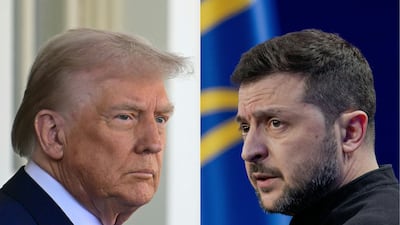 Donald Trump took aim at Volodymyr Zelenskyy, among others, on Truth Social. AFP