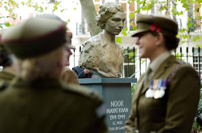 A plaque was erected in Ms Khan's memory in Gordon Square Gardens, London in 2011. AFP