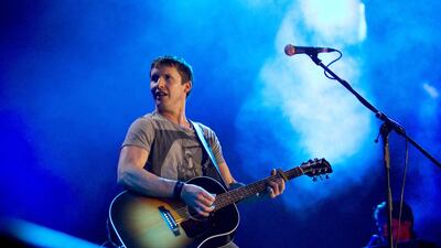 James Blunt performs at the Dubai International Jazz Festival in February last year. Sarah Dea / The National