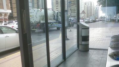 A bus shelter on Al Falah Street near Taha Medical Centre was cleaned on Monday after a week of neglect. Anwar Ahmad / The National