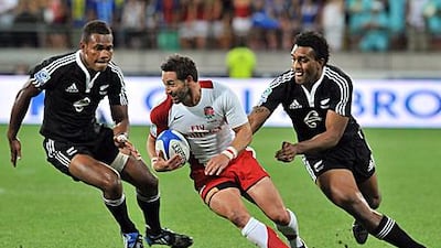 Ben Gollings, centre, the English sevens legend, was a candidate for the UAE role, but chose to take a job with a fifth-tier side in England.
