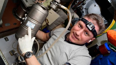 Mr Prokopyev aboard the International Space Station on February 9. Photo: Nasa