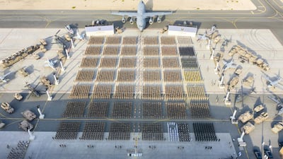 Military personnel at the reception. Omar Al Awadi / Ministry of Presidential Affairs