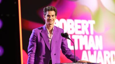 Andrew Garfield presents the Robert Altman Award. AFP