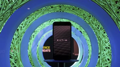 DarkMatter unveiled its secure Katim phone last week at the Mobile World Congress in Barcelona. Eric Gaillard / Reuters