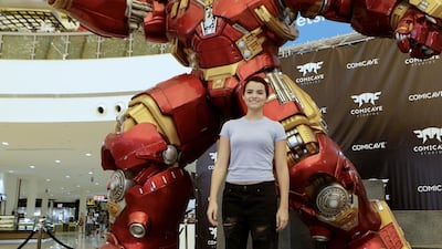Brianna Hildebrand was in Dubai for PopCon at the weekend. Courtesy Jeffrey E Biteng/The National