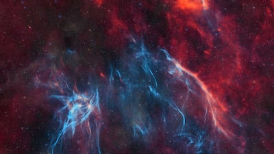 Winner of the 'Stars & Nebulae' category: SNR G107.5-5.2, Unexpected Discovery (The Nereides Nebula in Cassiopeia). Photo: Marcel Drechsler, Bray Falls, Yann Sainty, Nicolas Martino, Richard Galli