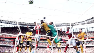 Kai Havertz scores for Arsenal in their season-opening win at the Emirates. PA