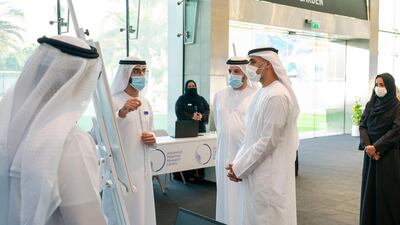 Sheikh Khalid bin Mohamed, chairman of Abu Dhabi Executive Office and of the board of Advanced Technology Research Council, attends a workshop organised by the council for 'exceptional' Emiratis in the advanced technology sector. Wam