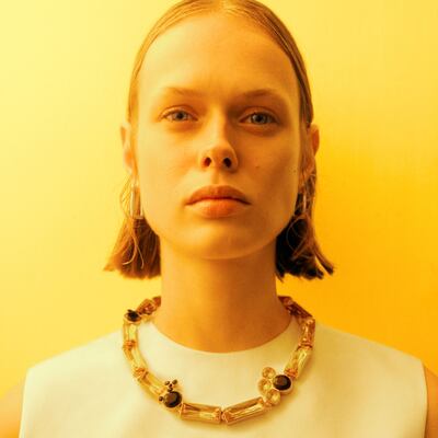 Like a necklace in reverse, it creates unexpected shapes that are strangely beautiful. Photo: Jil Sander