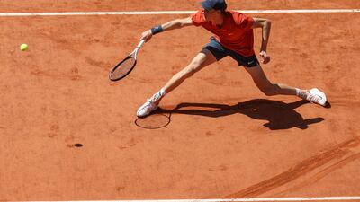 Italy's Jannik Sinner in action. AFP