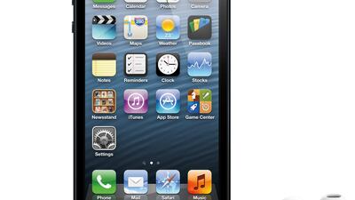 The iPhone 5 is joint 8th with the BlackBerry Bold 9900 with 1.9 per cent. Courtesy Apple