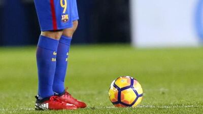 Luis Suarez reacts after the Villarreal goal. Alberto Saiz / AP