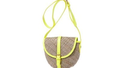 Marc by Marc Jacobs Canteen woven seagrass cross-body bag. Courtesy Marc by Marc Jacobs