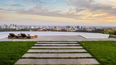 The infinity pool looks out over Los Angeles. Courtesy Joe Bryant
