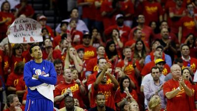 Matt Barnes #22 of the Clippers reacts in the fourth quarter against the Houston Rockets. Scott Halleran / Getty Images