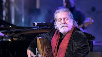 Marcel Khalife performs at Hay Festival Abu Dhabi. Picture Leslie Pableo for The National