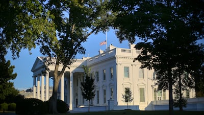 The American flag is at half-staff at the White House in Washington on Monday, October 2, 2017. President Donald Trump ordered that flags be lowered at all government buildings to honour the victims of the mass shooting in Las Vegas. Pablo Martinez Monsivais / AP Photo