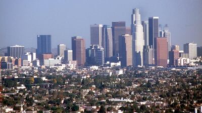 The skyline of Los Angeles, California. Emirates is to fly twice daily to the city. Jerzy Dabrowski / picture-alliance / dpa / AP Images