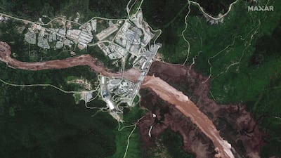 A satellite image shows an overview of Ethiopia's Grand Renaissance Dam, Ethiopia, June 26, 2020. Reuters