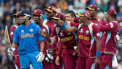 Typical of the West Indies to have a bit of fun even when the game was not going their way. They stood behind Rohit after appealing for his wicket. Matt Dunham / AP Photo
