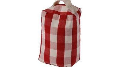 Suffolk Check Peony doorstop. Courtesy of Ian Mankin