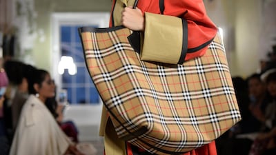 A model presents a creation at the Burberry Spring/Summer 2018 show at London Fashion Week. Mary Turner / Reuters