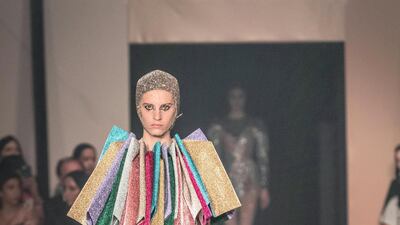 A look from Dior's spring 2019 haute couture collection, presented in Dubai on March 18.