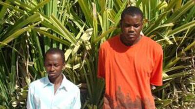 The two men arrested by Dubai police in connection with a spate of burglaries.