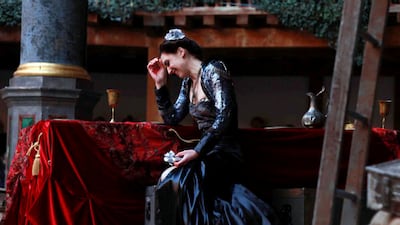 Emma Pallant plays Lady Macbeth in Globe Education's production, which is visiting Abu Dhabi and Dubai.