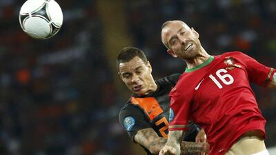 Defender Gregory Van der Wiel, left, was not included in the Dutch World Cup 2014 squad. Vasily Fedosenko / Reuters