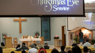 Midnight Mass at Christ Church Jebel Ali, an Anglican Church in Dubai. Antonie Robertson / The National