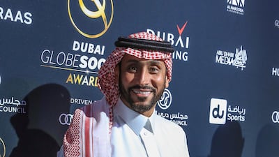 Retired Saudi Arabian footballer Sami Al Jaber at the red carpet during the Global Soccer Awards at the Madinat Jumeirah in Dubai on Thursday. Victor Besa / The National