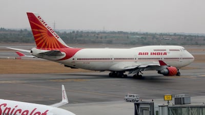 An Air India flight was delayed for three hours after a swarm of bees landed on the cockpit window